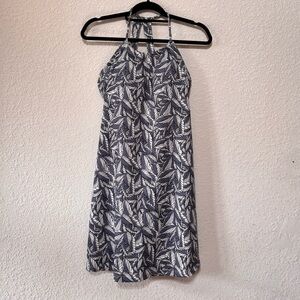 Eddie Bauer Blue and White Leaf  dress